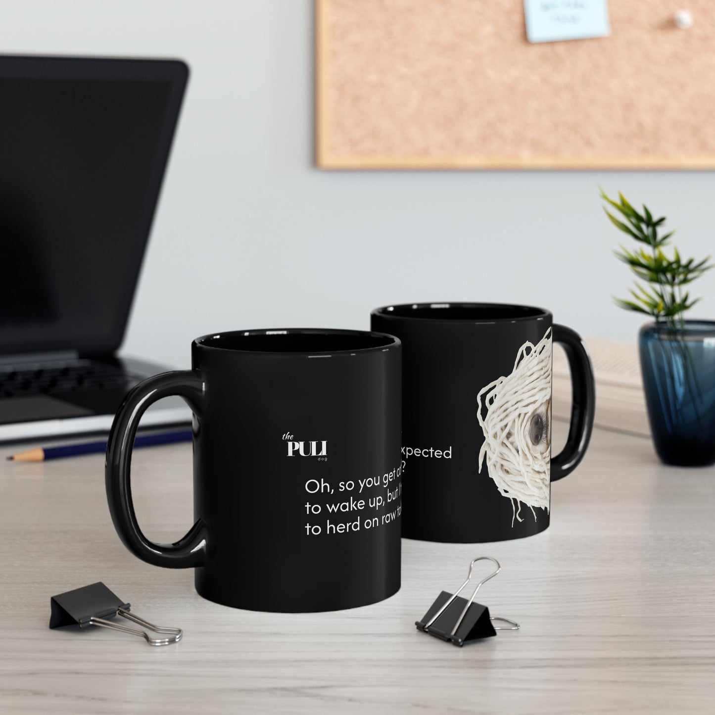 Puli White - Black Mug