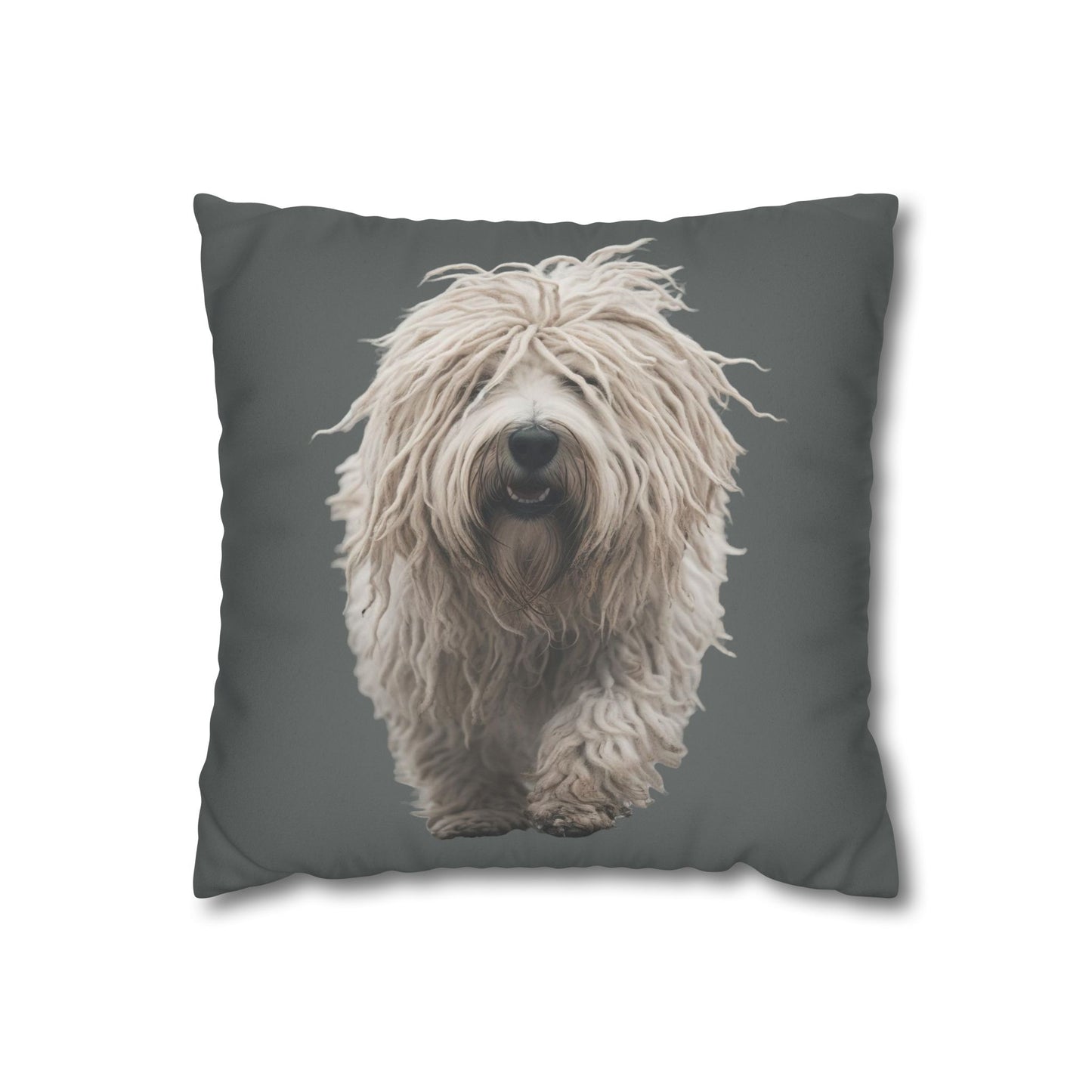 Puli Dog Pillowcase - White Dog