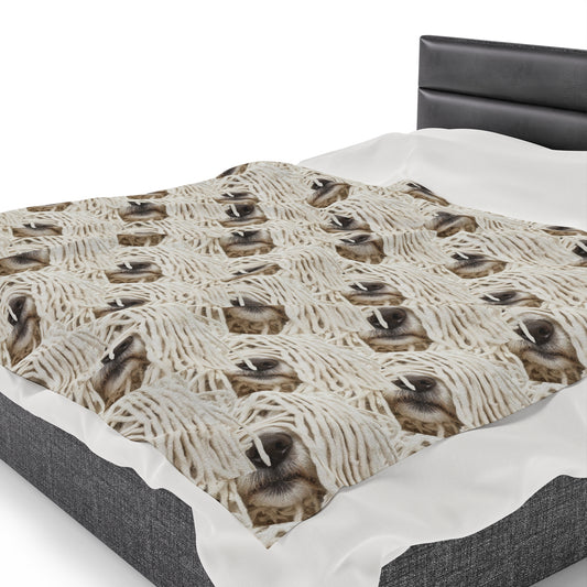 Puli White Velveteen Plush Blanket