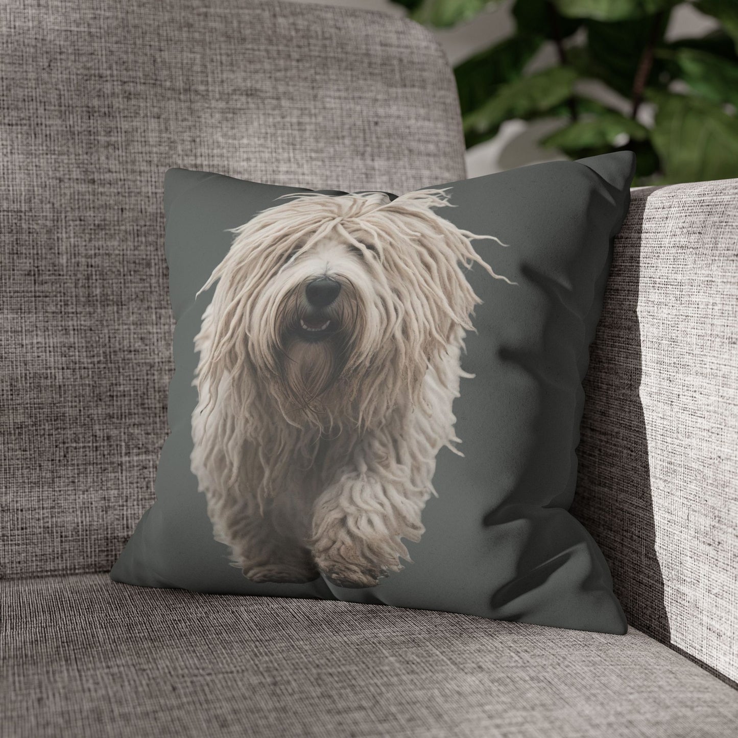 Puli Dog Pillowcase - White Dog