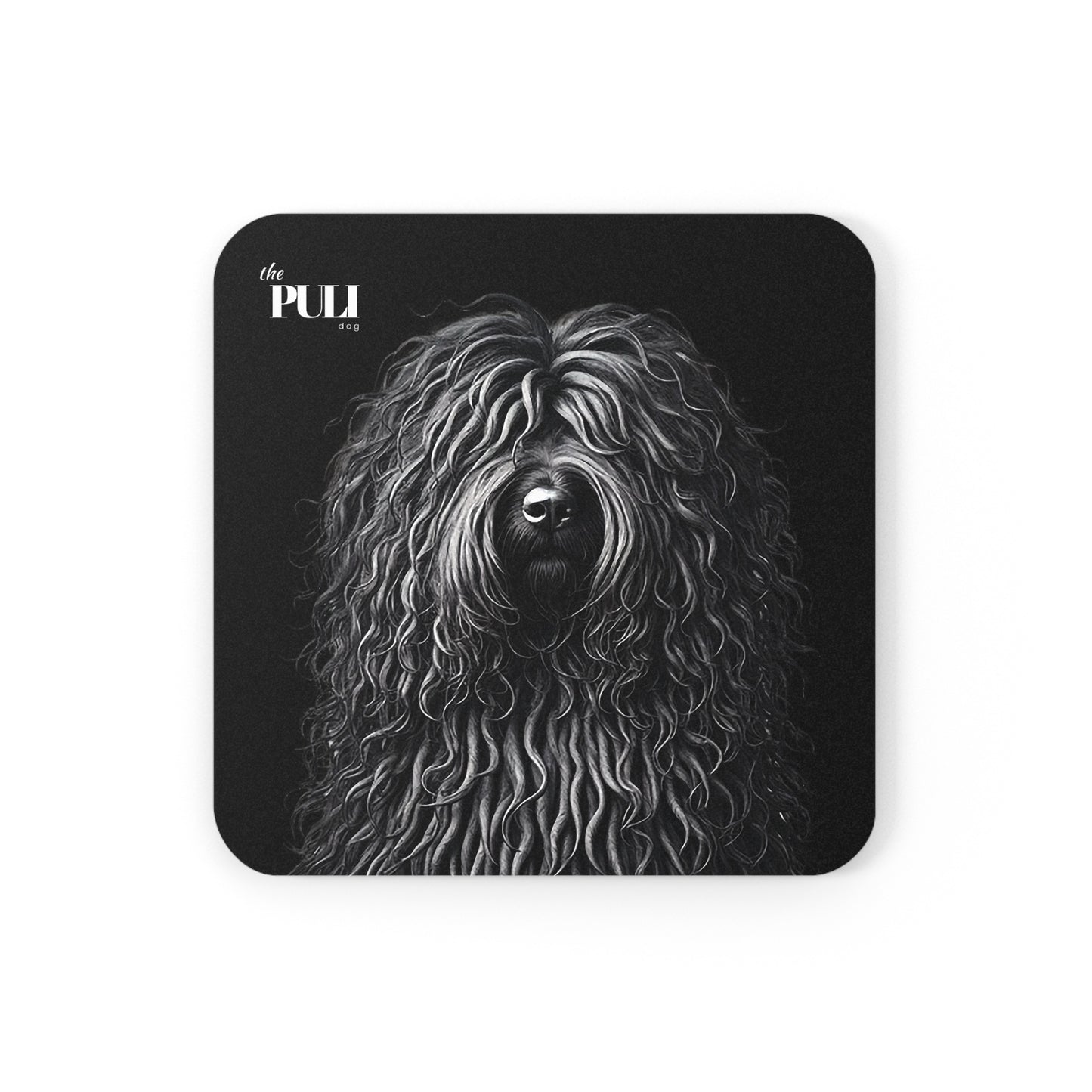 Puli Dog Cork Back Coaster