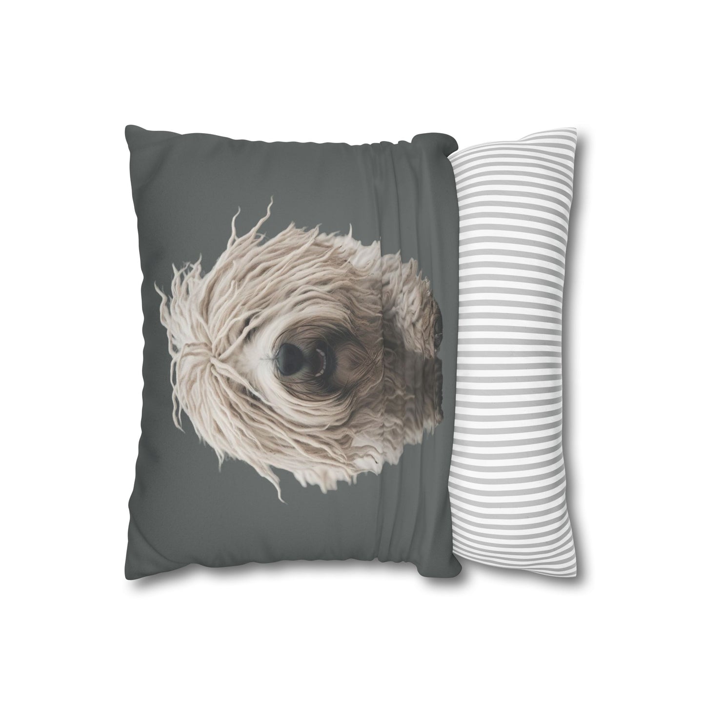 Puli Dog Pillowcase - White Dog