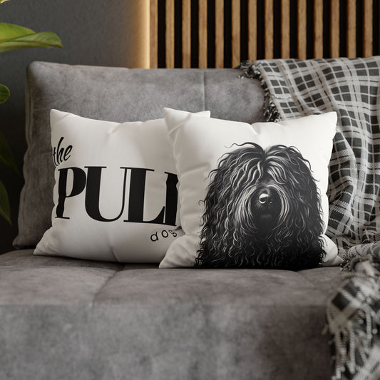 Puli Dog Pillowcase - Black Dog