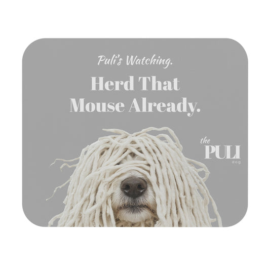 Puli Dog Mouse Pad - White Dog