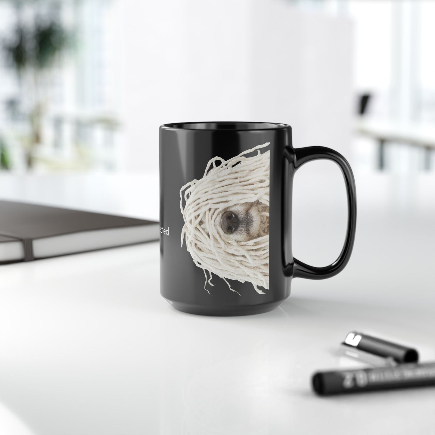 Puli White - Black Mug