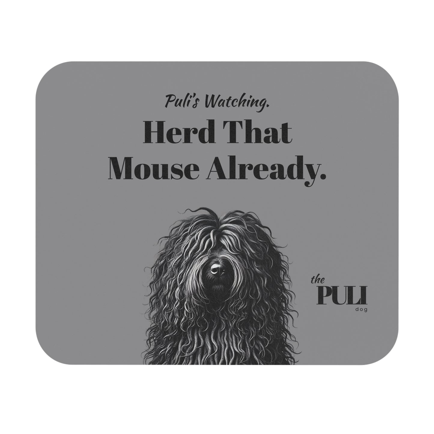 Puli Dog Mouse Pad - Black Dog