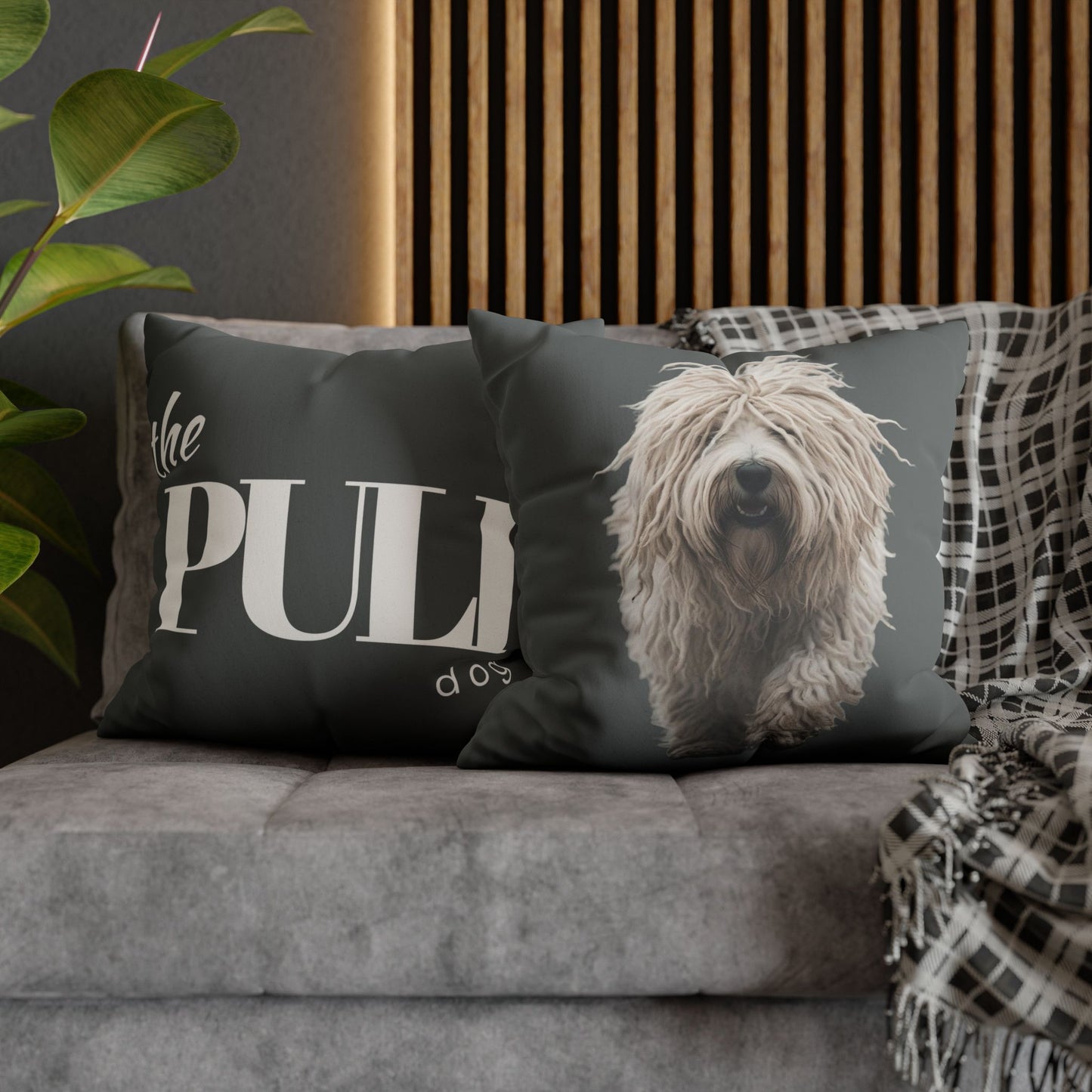 Puli Dog Pillowcase - White Dog