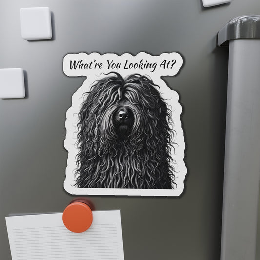 Black Puli - Die-Cut Magnets