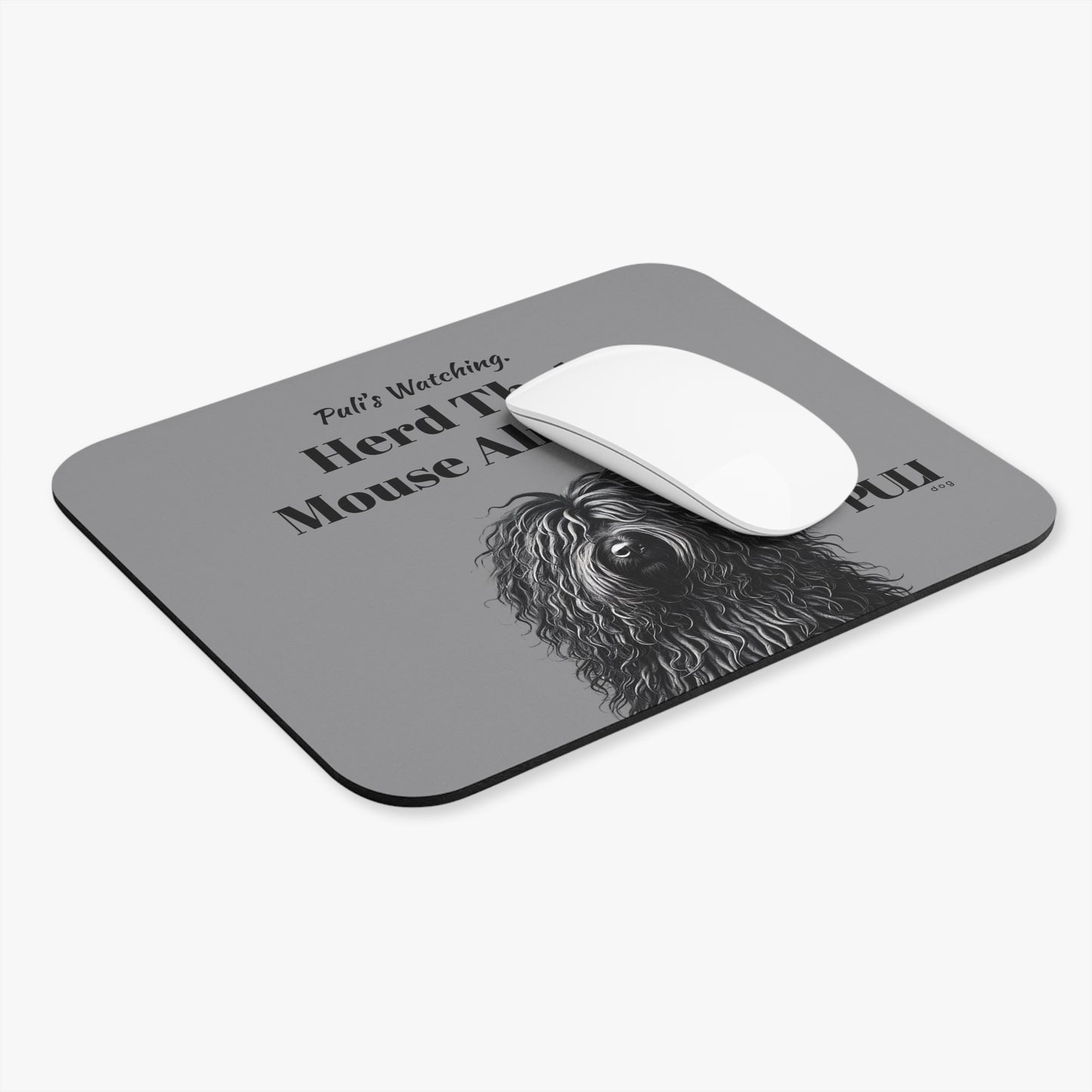 Puli Dog Mouse Pad - Black Dog